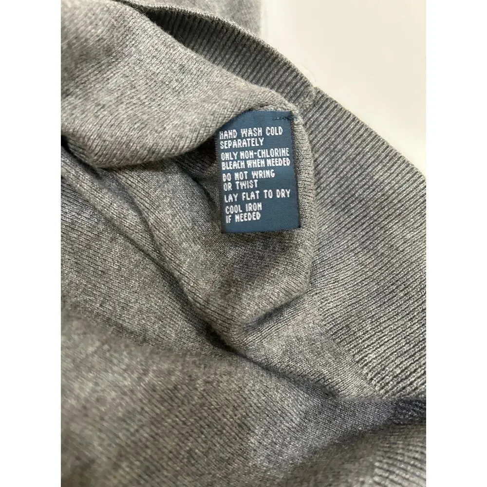 Polo Ralph Lauren Mens Sweater XXL Grey VNeck Pullover Cotton Pony Preppy